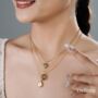 Teardrop Cubic Zirconia North Star Necklace, thumbnail 3 of 5