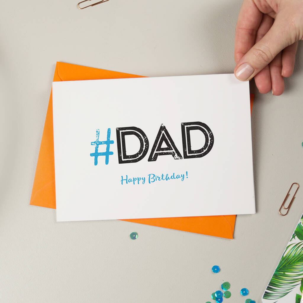 Hashtag Dad Birthday Card By A is for Alphabet