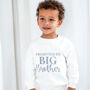 Aw Promoted To Big Brother Embroidered Sweatshirt Jumper, thumbnail 1 of 5