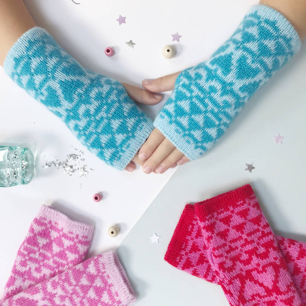 Childrens Knitted Lambswool Wrist Warmers, 1 of 10