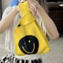 Happy Face Stretchable Woven Fabric Bag, thumbnail 3 of 7