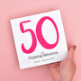 50 And Flipping Fabulous 50th Birthday Card, thumbnail 4 of 4