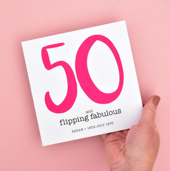 50 And Flipping Fabulous 50th Birthday Card, 4 of 4