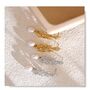 Cannes D’or Gold Pearl Flower Blossom V Gift Earrings, thumbnail 4 of 4