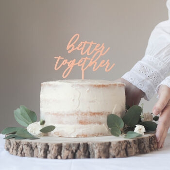 Better Together Wedding Cake Topper, 3 of 5