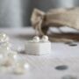 Christmas Wishes Mistletoe Kisses, Pearl Earrings, thumbnail 2 of 4