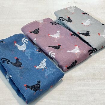 Rooster Print Scarf, 2 of 6