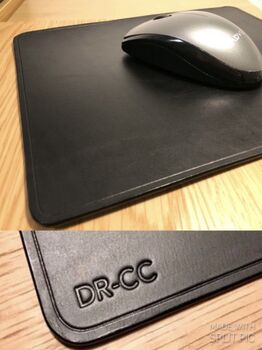 Personalised Leather Mouse Mat, Black, 3 of 10