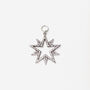 Stella Starburst Charm Sterling Silver Plated, thumbnail 2 of 5