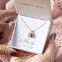 Rose Gold Plated Family Birthstone Marquise Necklace, thumbnail 1 of 9