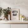 Let's Eat. Bon Appetit Wall Print | Black And Cream, thumbnail 1 of 3