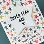 Bright Super Star Dad Card With Ceramic Keepsake, thumbnail 5 of 5