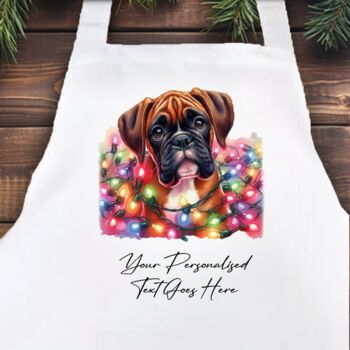 Personalised Boxer Dog In Christmas Lights, 5 of 10