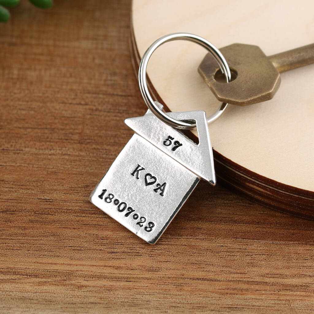 Personalised Housewarming Gift Couples New Home Keyring, 1 of 10