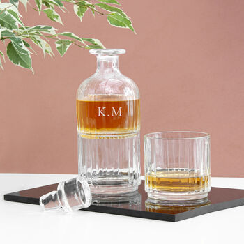 Personalised Stacking Whisky Decanter And Tumblers Set, 4 of 8