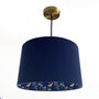 Lampshade With Midnight Botanical Lining, thumbnail 4 of 7