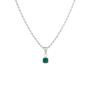 Mini Green Lab Created Opal Pendant Necklace For Men, thumbnail 10 of 12