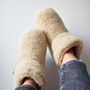 Helsinki Merino Wool Slippers Boots In Beige, thumbnail 4 of 9