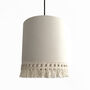 Natural Lampshade With Crochet Trim Fringe, thumbnail 1 of 2