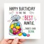 Best Auntie Jelly Bean Birthday Card, thumbnail 2 of 2