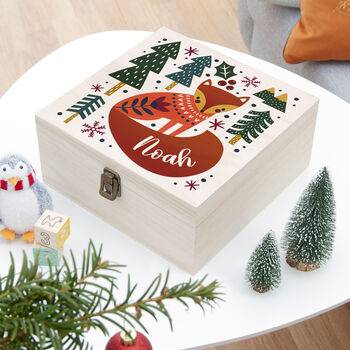 Personalised Scandi Fox Christmas Eve Box, 8 of 12