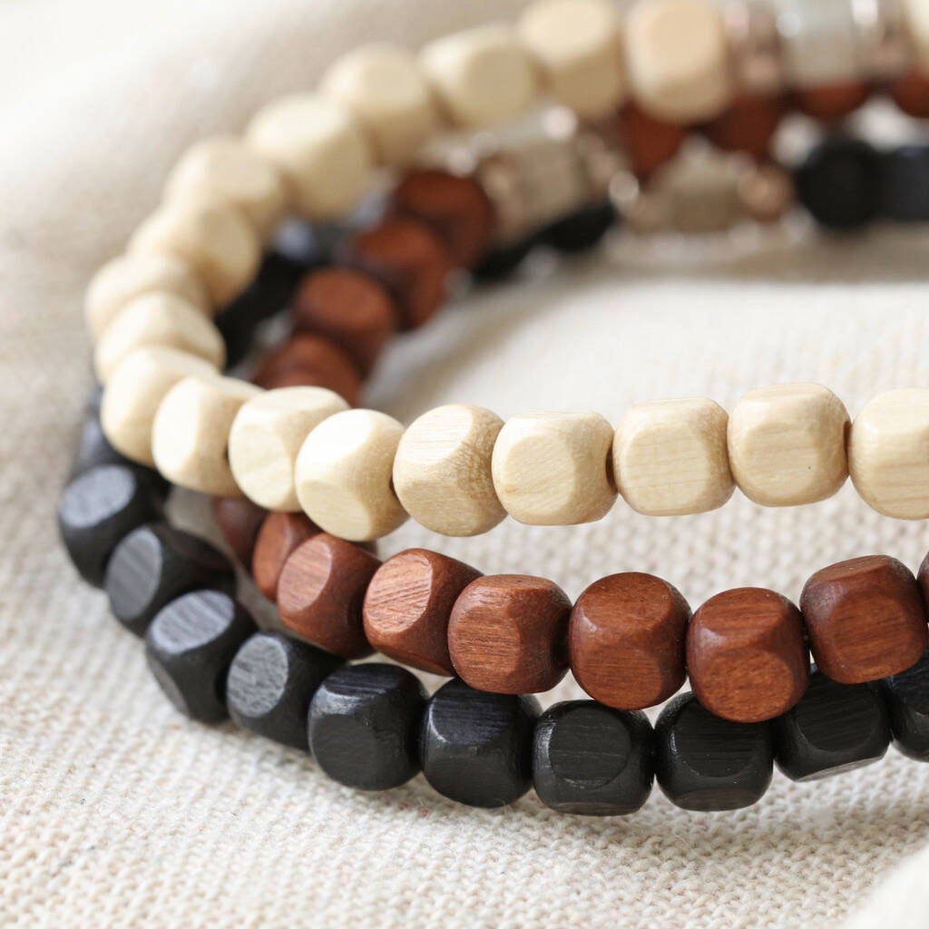 mens beaded name bracelets