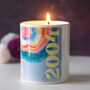 Personalised Rainbow Geodes Any Year Candle, thumbnail 2 of 3