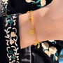 Gold Plated Engraved Moon, Star And Sun Charm Bracelet, thumbnail 7 of 8