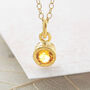 Citrine November Birthstone Sterling Silver Necklace, thumbnail 6 of 10