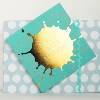 Gold Foiled Super Birthday Card, 3 of 4