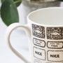 Biscuits Illustrated Black And White Mug, thumbnail 4 of 8