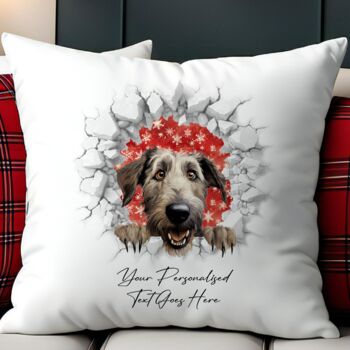 Personalised Christmas Irish Wolfhound Break Through, 5 of 10