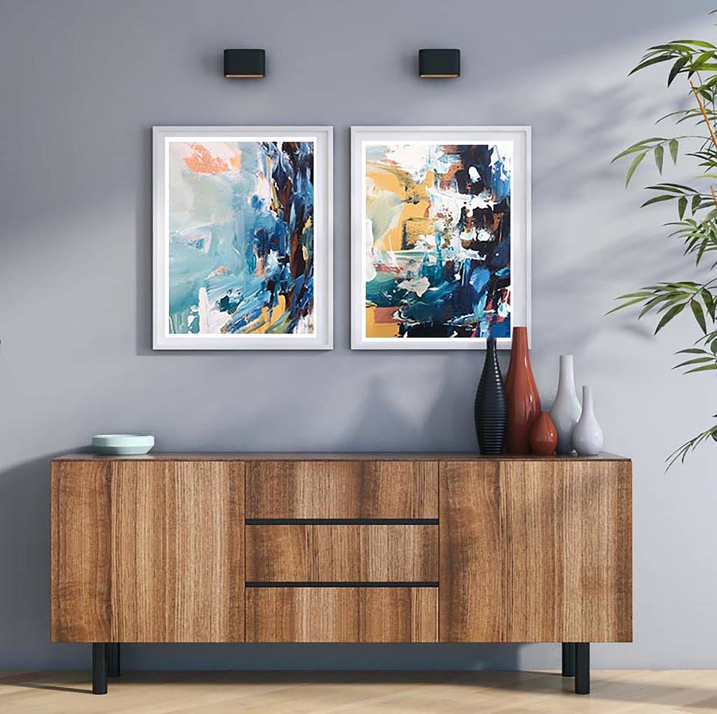 abstract art set of two art prints abstract wall art by omar obaid