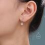 Sterling Silver Delicate Star Huggie Hoop Earrings, thumbnail 7 of 12