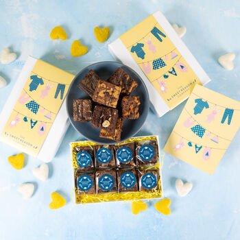 'Baby Clothes' Gluten Free Luxury Brownie Gift, 2 of 2