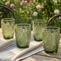 Set Of Four Vintage Embossed Tumblers, thumbnail 1 of 6