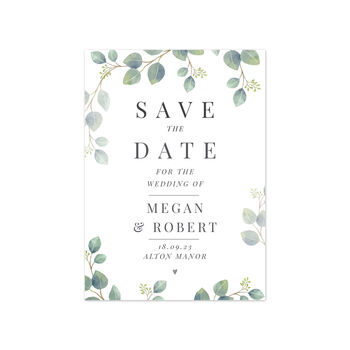 Personalised Botanical Wedding Save The Dates, 4 of 4