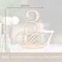 Wooden Table Numbers Wedding Scroll Design, thumbnail 4 of 6