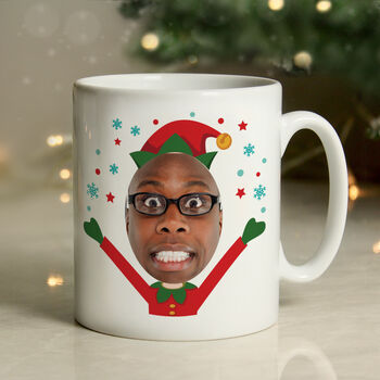 Personalised Photo Christmas Elf Mug, 2 of 7