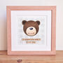 Hand Painted Wooden Bear Print New Baby Or Christening Gift, thumbnail 1 of 7