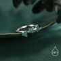 Sterling Silver Enamel Ivy Leaf Motif Ring, thumbnail 4 of 12
