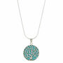 Tree Of Life Healing Turquoise Or Pearl Silver Necklace, thumbnail 2 of 12