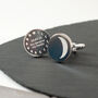 Personalised Phase Of The Moon Silver Cufflinks, thumbnail 1 of 4