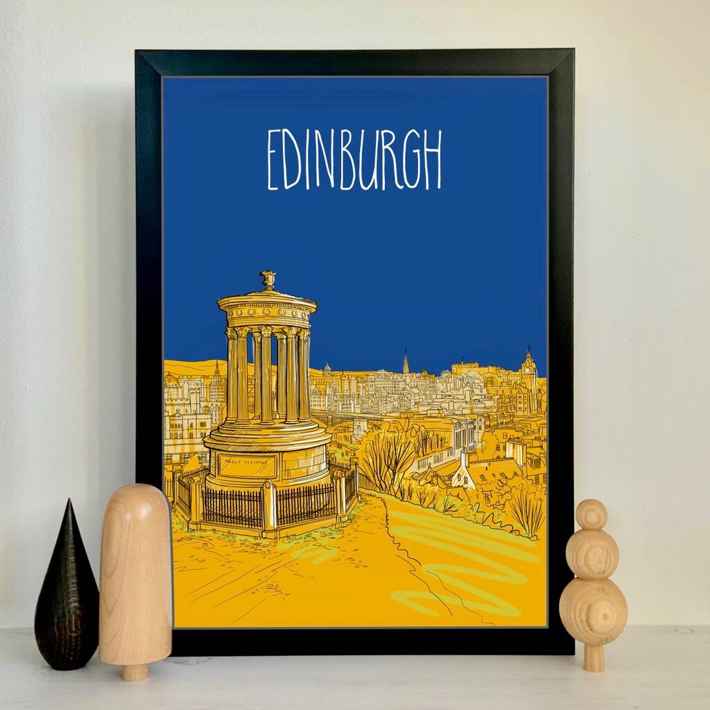 Personalised Edinburgh Skyline Print By Adam Regester Design