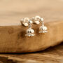 Lily Of The Valley Silver Drop Stud Earrings, thumbnail 1 of 6