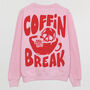 Coffin Break Women's Halloween Sweatshirt, thumbnail 2 of 6