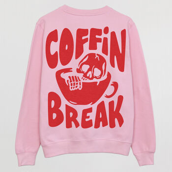 Coffin Break Women's Halloween Sweatshirt, 2 of 6