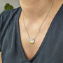 Handmade Silver Gold Round Pendant Necklace, thumbnail 3 of 9