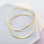 Textured Gold Plated Silver Round Stacking Bangles, thumbnail 5 of 7