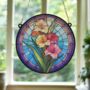 Gladiolus Stained Glass Effect Suncatcher, thumbnail 4 of 6